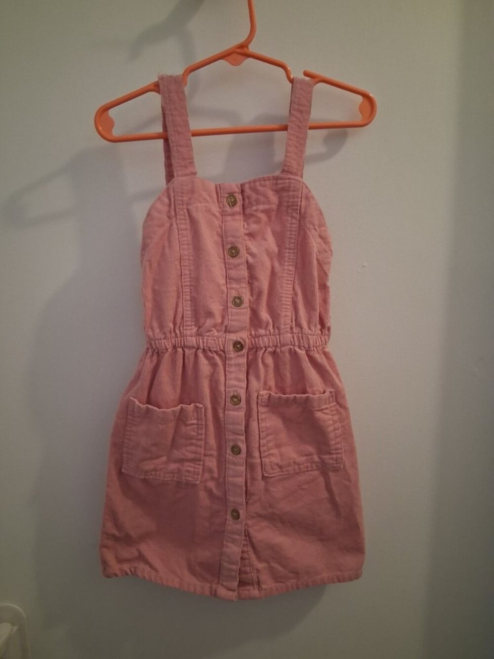 NYC Corduroy Dress Pink Girls Size 5/6 Sleeveless